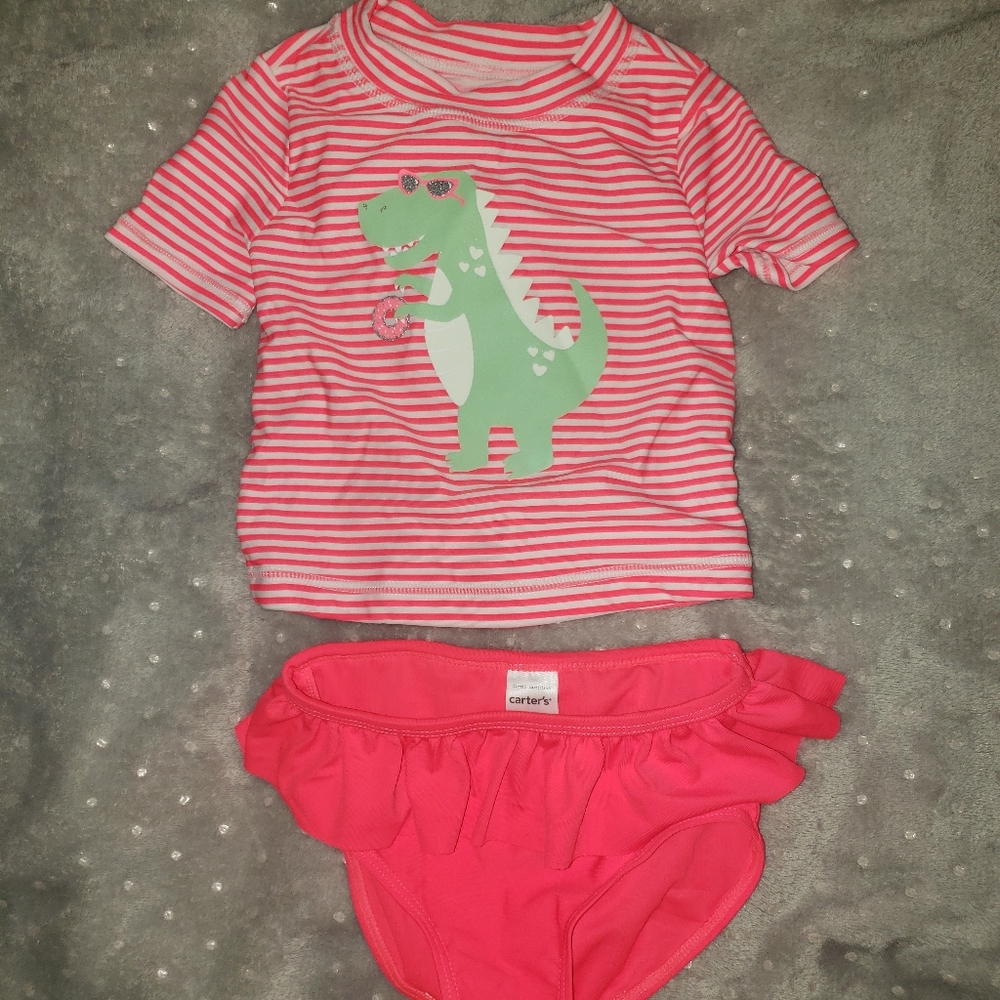 Baby Girl Swimsuit and Hat